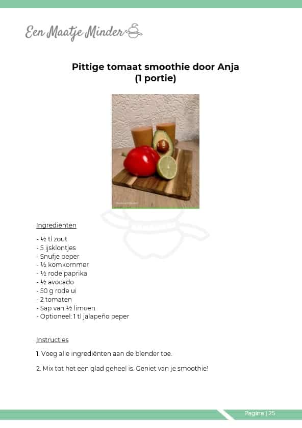 Pittige tomaat smoothie min